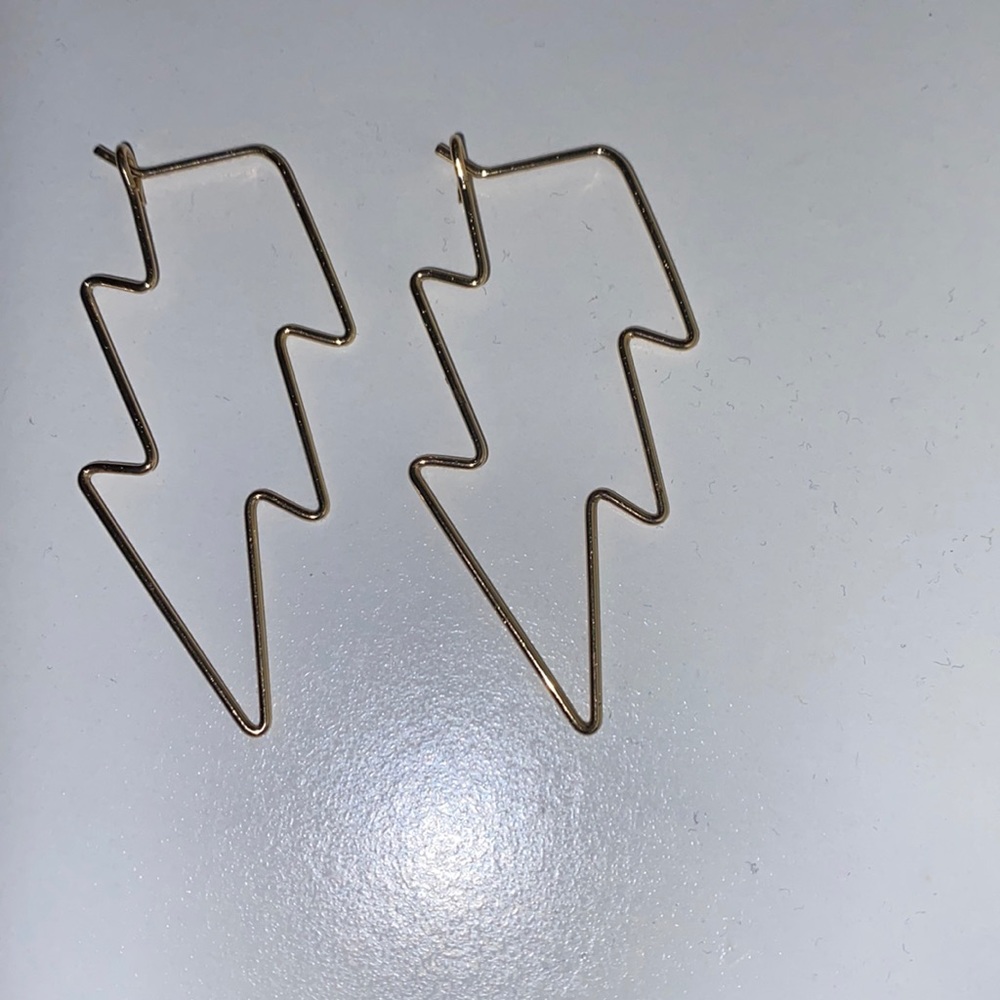 Lightning strike earrings